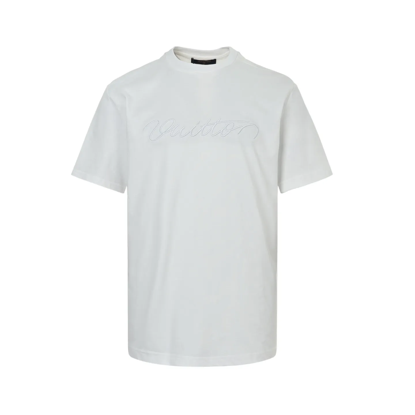 Louis Vuitton/Louis Vuitton 26ss signature letter embroidered short sleeves